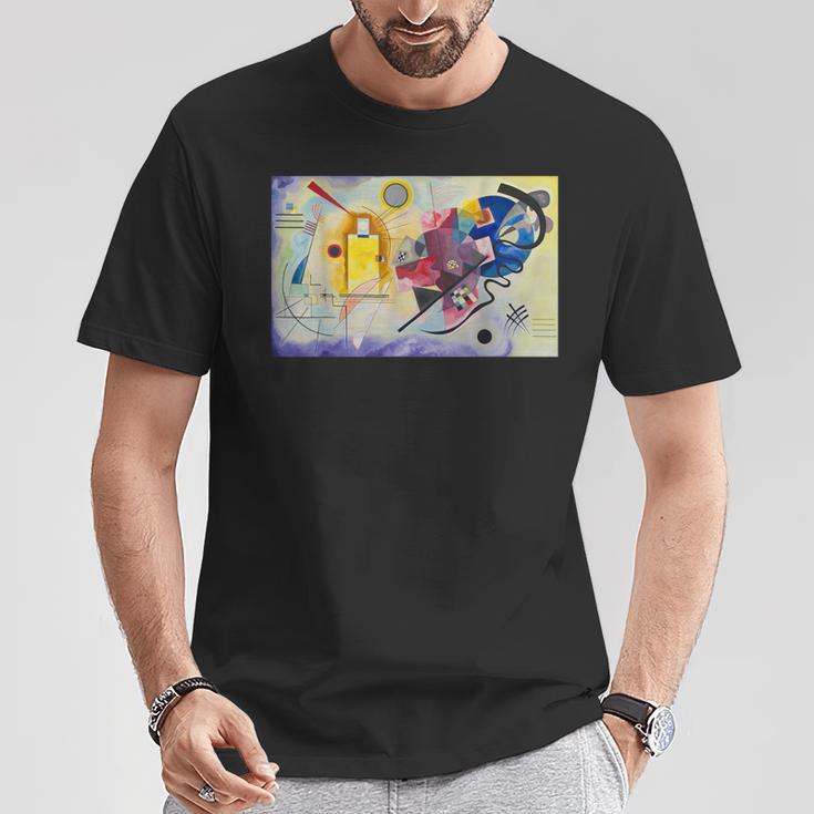カンディンスキー 抽象芸術 黄色 赤 青 Tシャツ 面白い贈り物