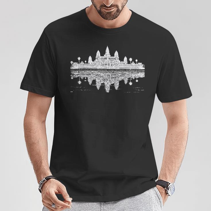 カンボジア アンコール ワット Tシャツ 面白い贈り物