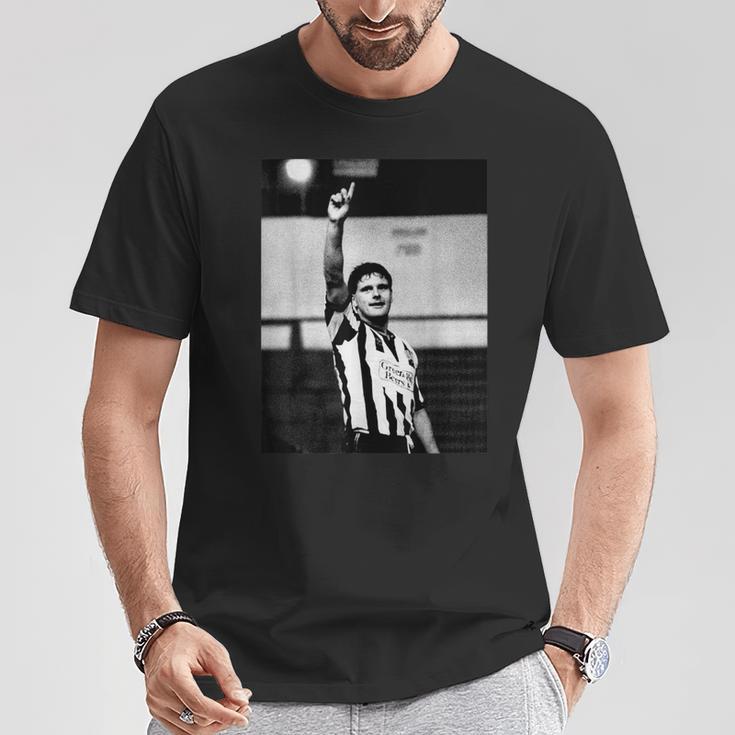 ガッツァ・ガスコイン・ウェーブ ニューカッスル・ユナイテッド ポーツマスフットボール Tシャツ 面白い贈り物