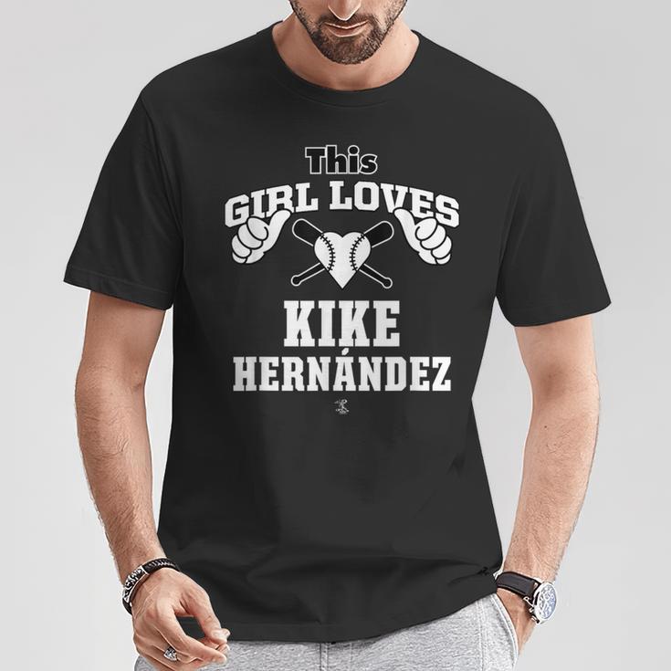 キケ・ヘルナンデス This Girl Loves Gameday Tシャツ 面白い贈り物