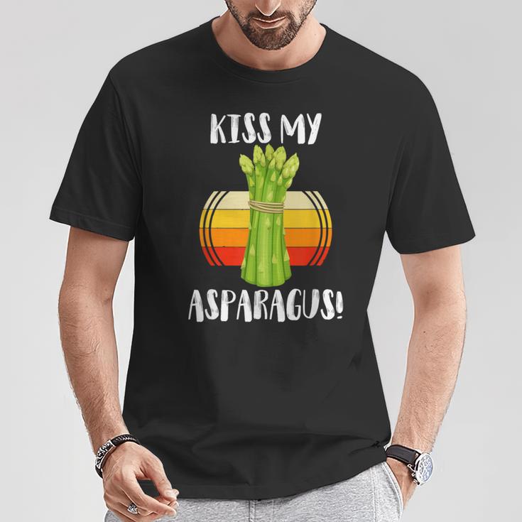 キスマイアスパラガス 野菜ミーム 農家 オーガニック ガーデニング Tシャツ 面白い贈り物