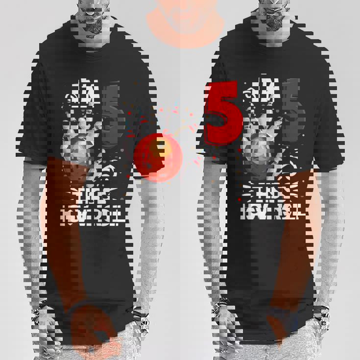 キッズ 5歳の誕生日 男の子 ボウリング This Is How I Roll 5歳 Tシャツ 面白い贈り物