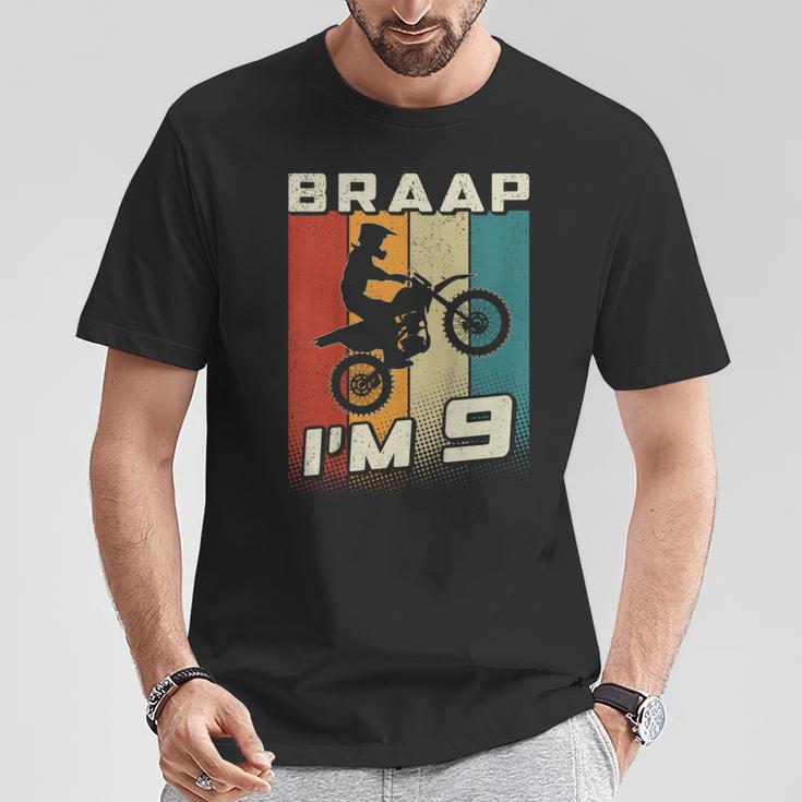 キッズ Braap I'm 9 ダートバイク 誕生日 9 Mx 9歳の誕生日 モトクロス Tシャツ 面白い贈り物