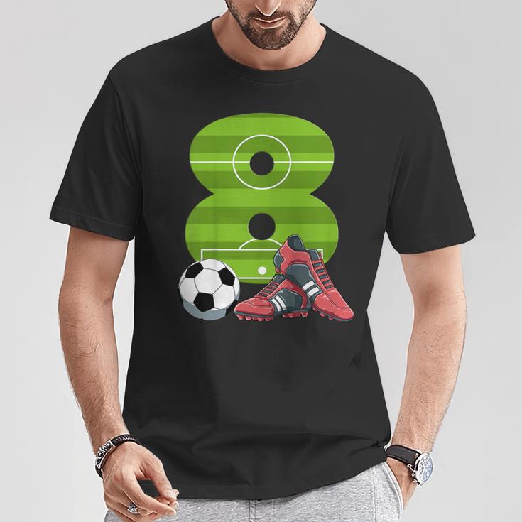 キッズ エイトバースデーサッカー 8歳の男の子 女の子 Tシャツ 面白い贈り物