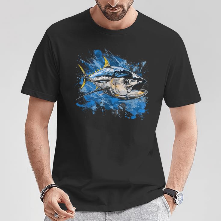 キハダマグロ釣り 大物漁師 Tシャツ 面白い贈り物
