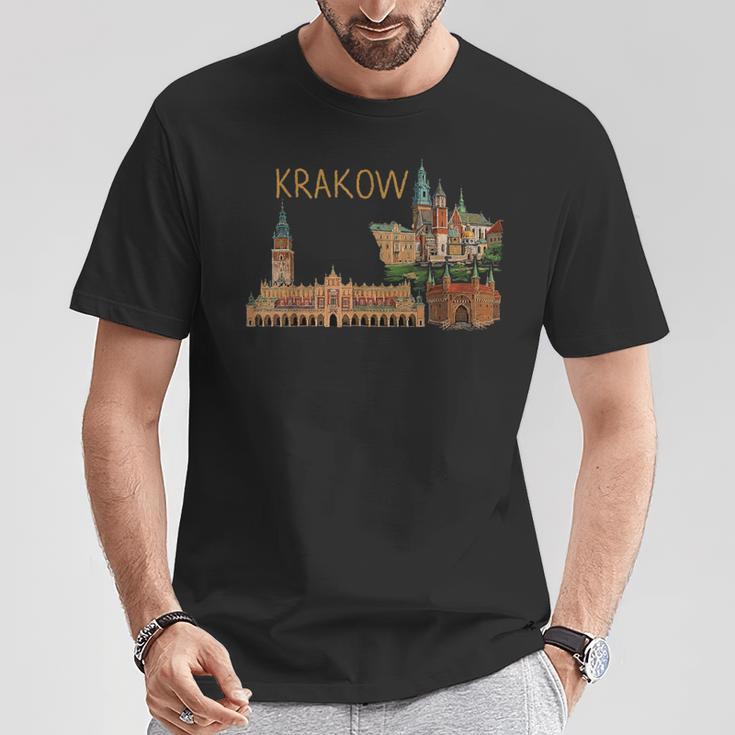 クラクフ ポーランド 旅行 お土産 都市 ランドマーク ギフト Tシャツ 面白い贈り物