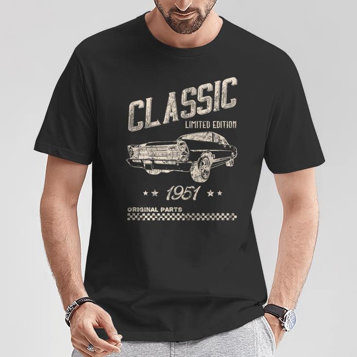 クラシック 1951 限定版 ヴィンテージ レトロ 車 誕生日 Tシャツ 面白い贈り物