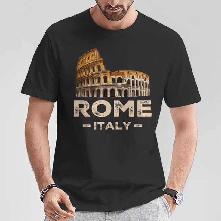 クール ヴィンテージ ローマ イタリア コロッセオ お土産 ローマ イタリア Tシャツ 面白い贈り物