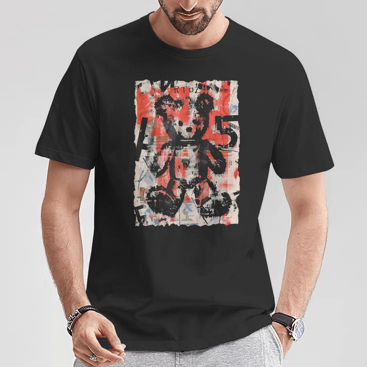 グラフィティテディベア エッジー ビンテージ レトロ アーバン ストリートウェア Tシャツ 面白い贈り物