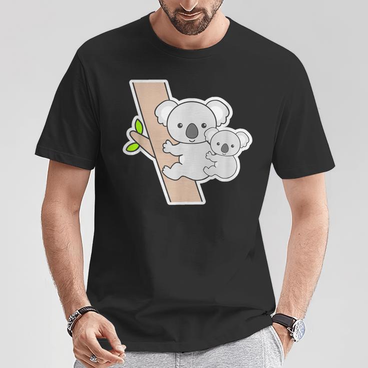コアラ くん『親子』【どうぶつフレンズ】動物園 ゆるくてかわいい キャラクター Tシャツ 面白い贈り物