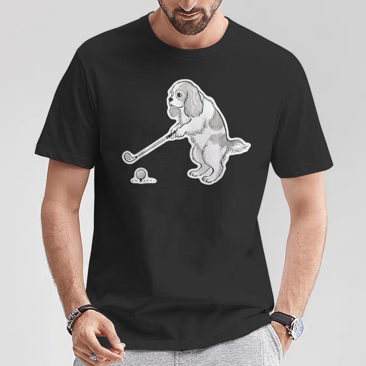 ゴルフ キャバリア グッズ おもしろ 犬 面白い 笑える 和風 Tシャツ 面白い贈り物