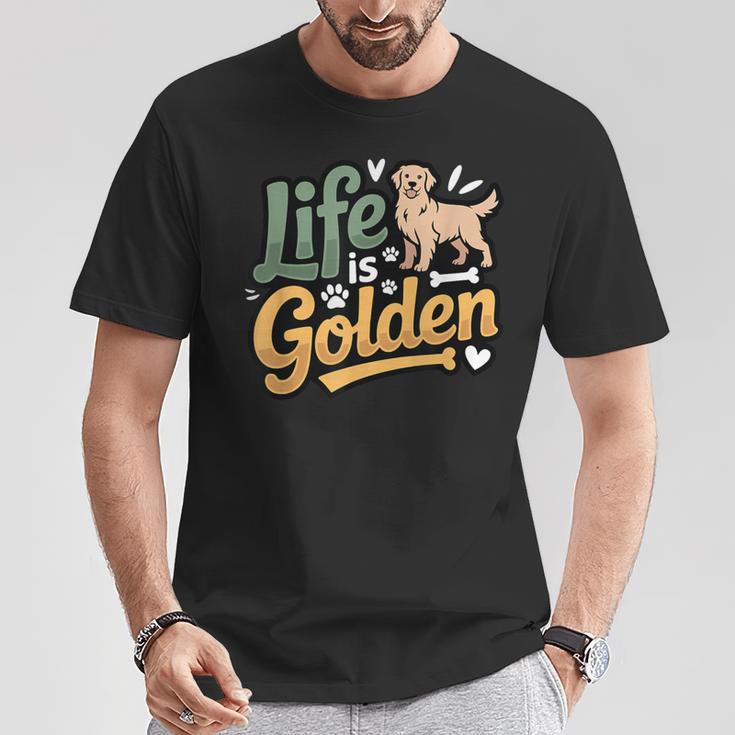 ゴールデンレトリバー 恋人 人生はゴールデンレトリバー Tシャツ 面白い贈り物