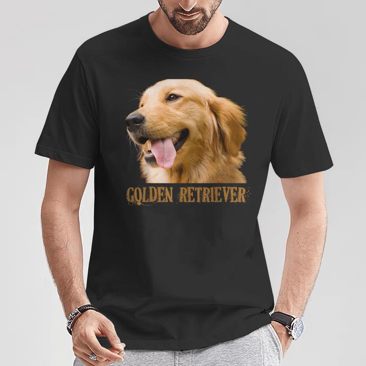 ゴールデンレトリバーの顔 ゴールデンレトリバーの犬の恋人 Tシャツ 面白い贈り物