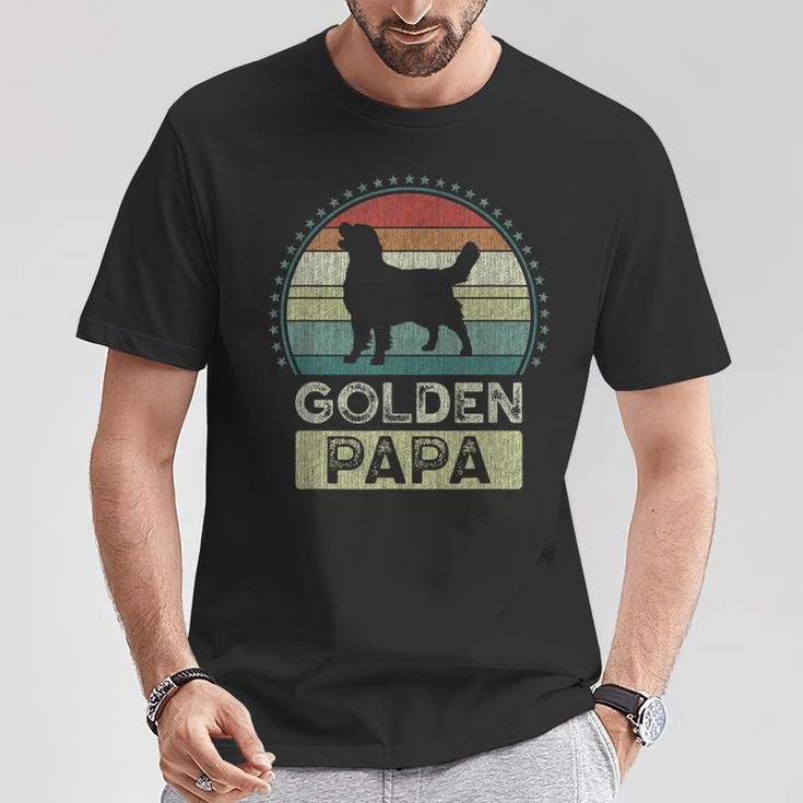 ゴールデン・パパ 父の日 ゴールデンレトリバー Tシャツ 面白い贈り物