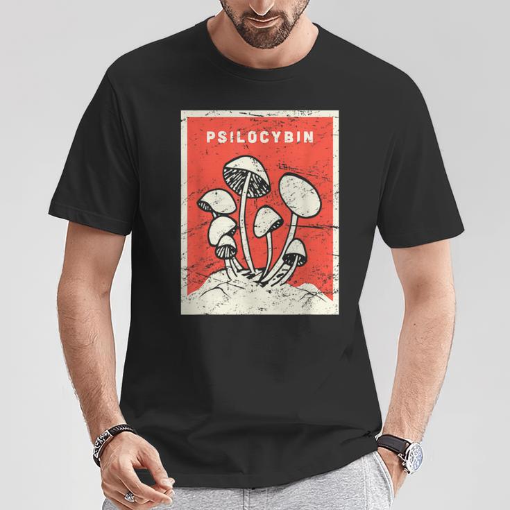サイロシビンtシャツ レトロサイケデリックマジックマッシュルーム Tシャツ 面白い贈り物