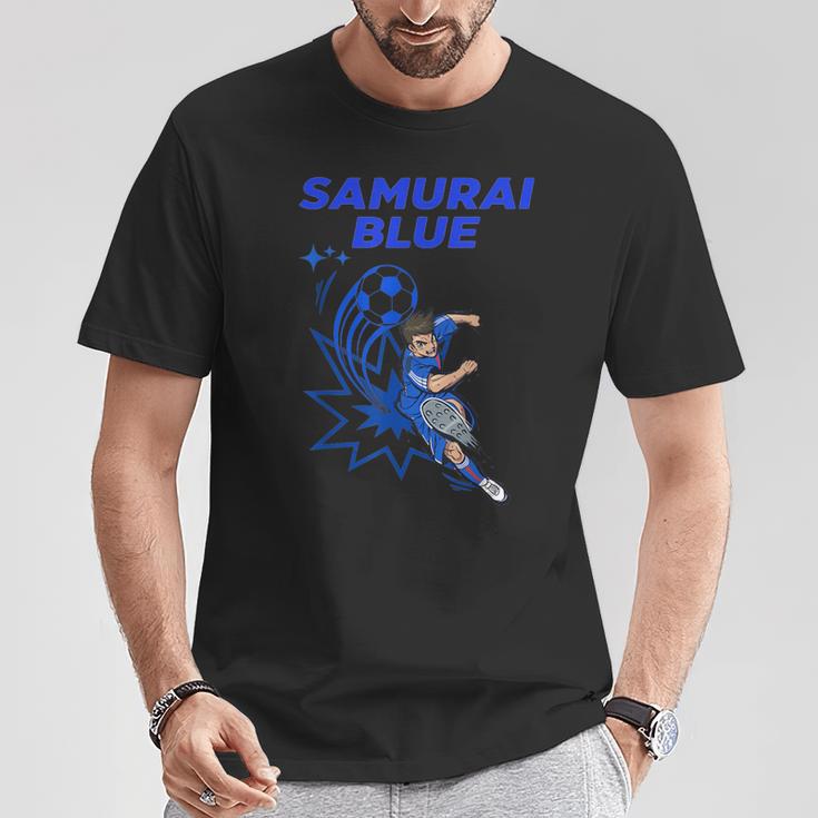 サムライブルーamurai Blue サッカー代表 漫画アニメ Tシャツ 面白い贈り物