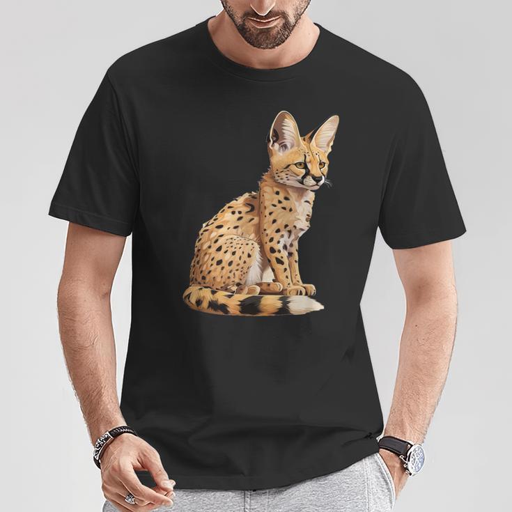 サーバル アニマル サーバルズ アフリカン ワイルドキャット サーバルキャット ワイルドキャット Tシャツ 面白い贈り物