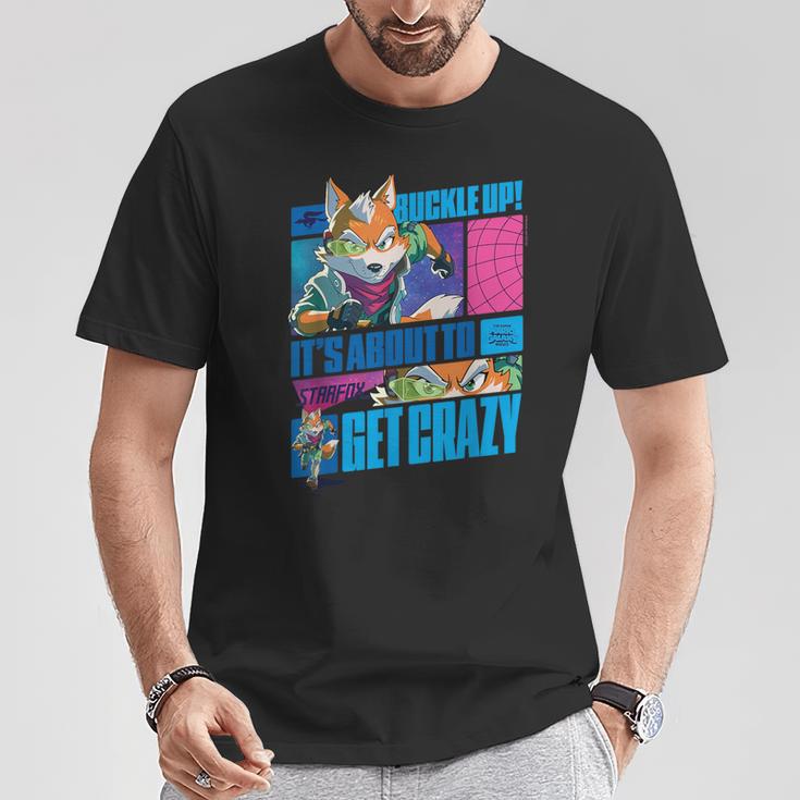 ザ・スーパーマリオギャラクシー・ムービーtarfox Buckle Up Action Tシャツ 面白い贈り物