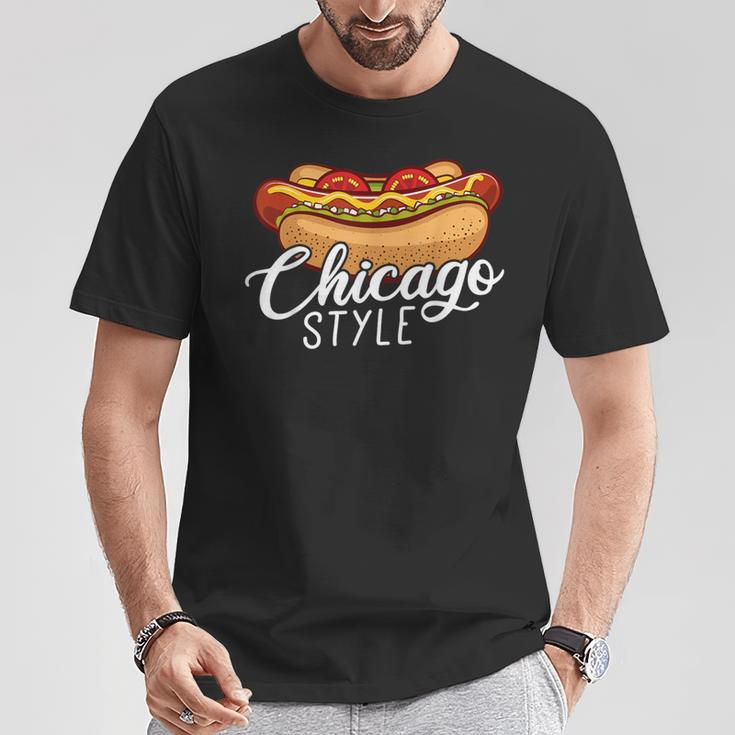 シカゴスタイル ホットドッグギフト ホットドッグ Tシャツ 面白い贈り物