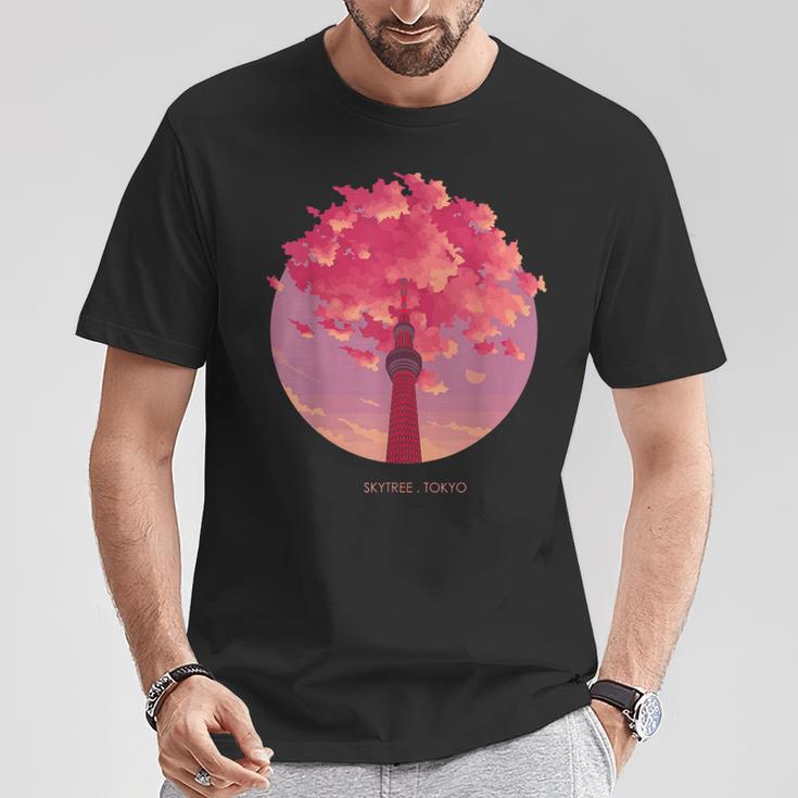 シグネチャー 東京都 スカイライン 日本土産 スカイツリー Tシャツ 面白い贈り物
