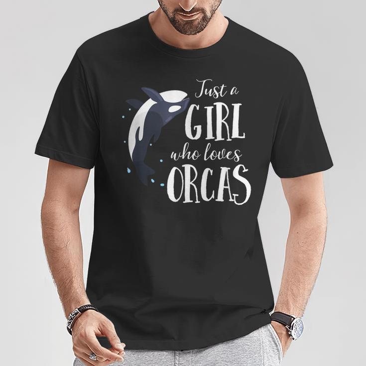シャチが大好きな女の子 Tシャツ 面白い贈り物