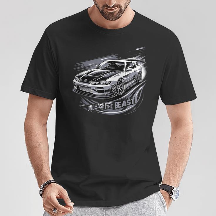 シルビアスピリット Jdm ジャパン ドリフト カルチャー スピードカー ラリー17 Tシャツ 面白い贈り物