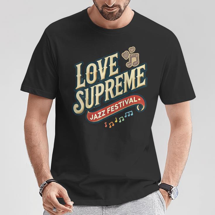ジャズ愛好家のためのラブシュプリームジャズフェスティバル Tシャツ 面白い贈り物