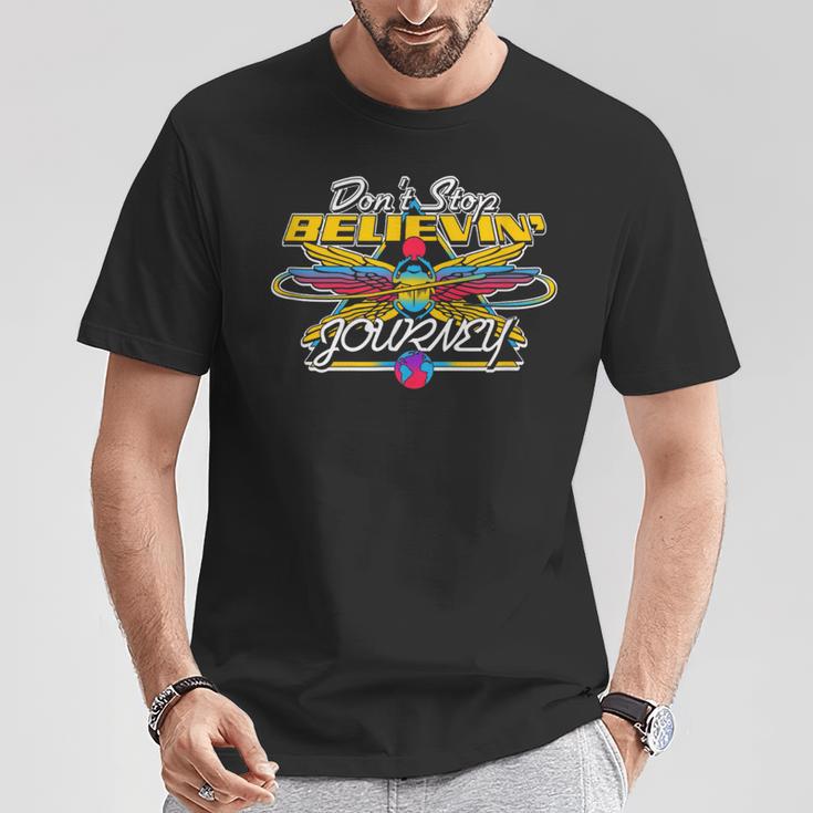 ジャーニーアメリカンロックバンド ドント・ストップ・ビリーヴィン 歌 Papl2795 Tシャツ 面白い贈り物