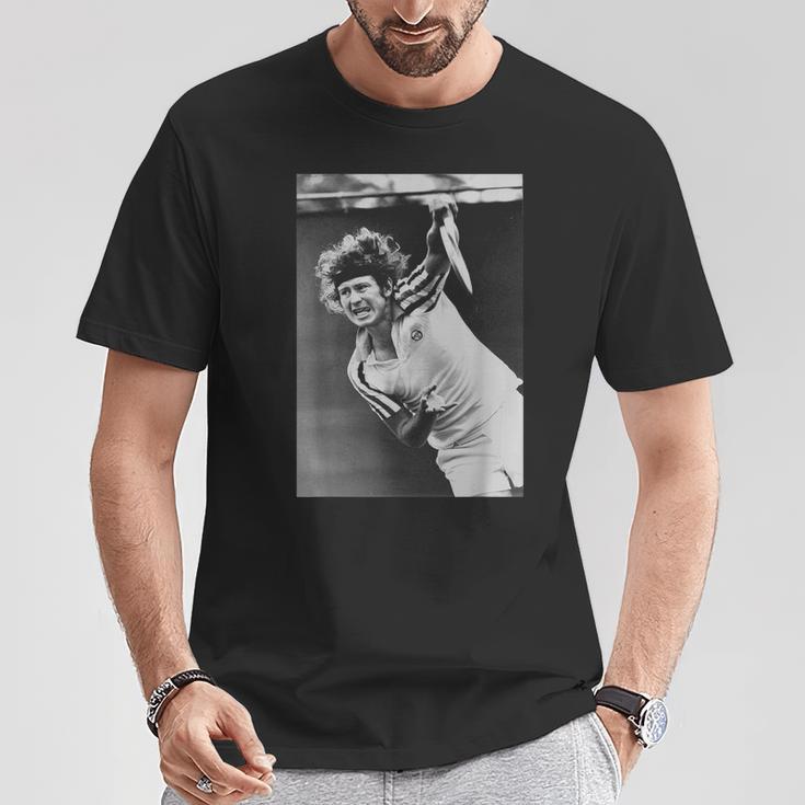ジョン・マッケンロー テニス 全仏オープン 1980年ウィンブルドン Tシャツ 面白い贈り物