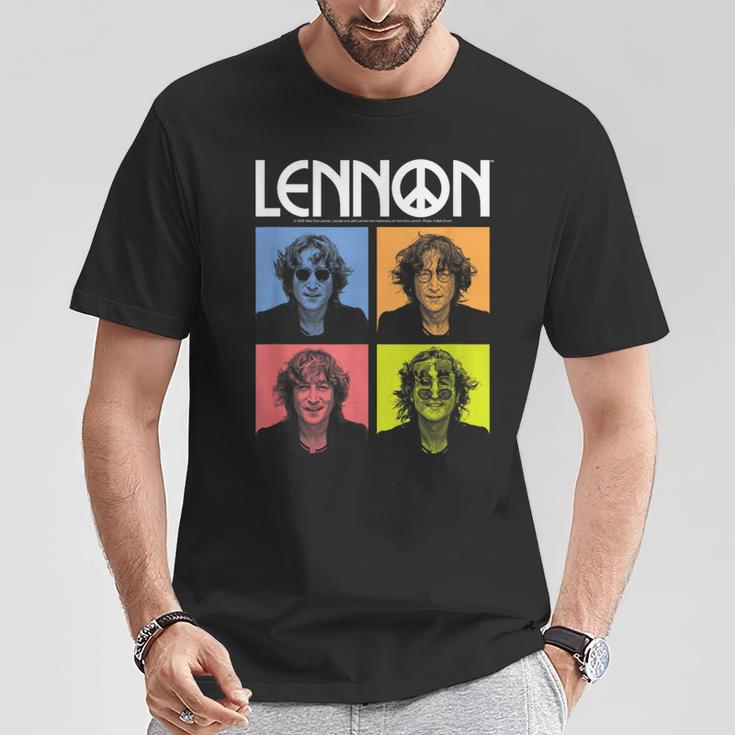 ジョン・レノン カラーブロック Tシャツ 面白い贈り物