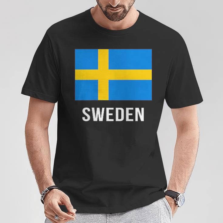 スウェーデン スウェーデンの国旗 Tシャツ 面白い贈り物