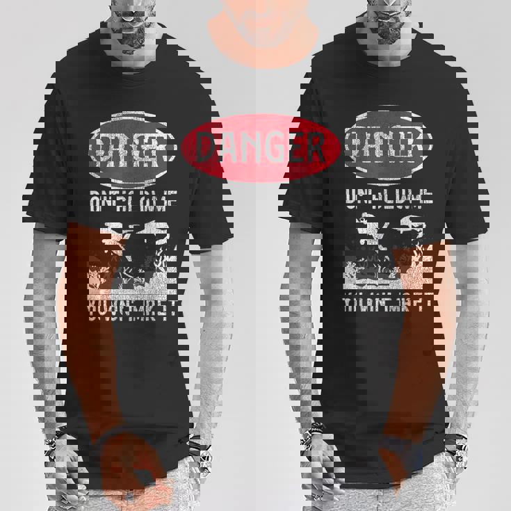 スキューバダイビング ダイバー Danger Don't Follow Me You Won't Make It Tシャツ 面白い贈り物