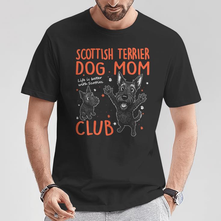スコティッシュテリア ママクラブ 犬 ママ ママ 母の日 かわいい Tシャツ 面白い贈り物