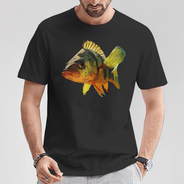 スズキ魚グラフィック デザイン海海洋動物 Tシャツ 面白い贈り物