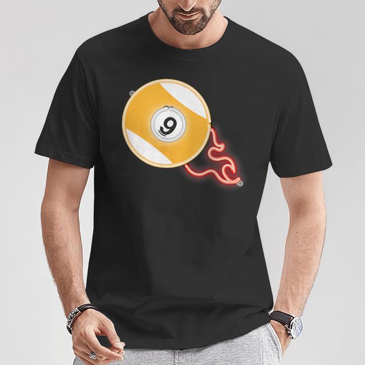 スヌーカー ビリヤードボール No9 プールプレーヤー Tシャツ 面白い贈り物