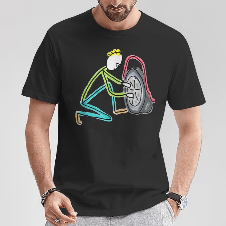 タイヤ交換。 Tシャツ 面白い贈り物