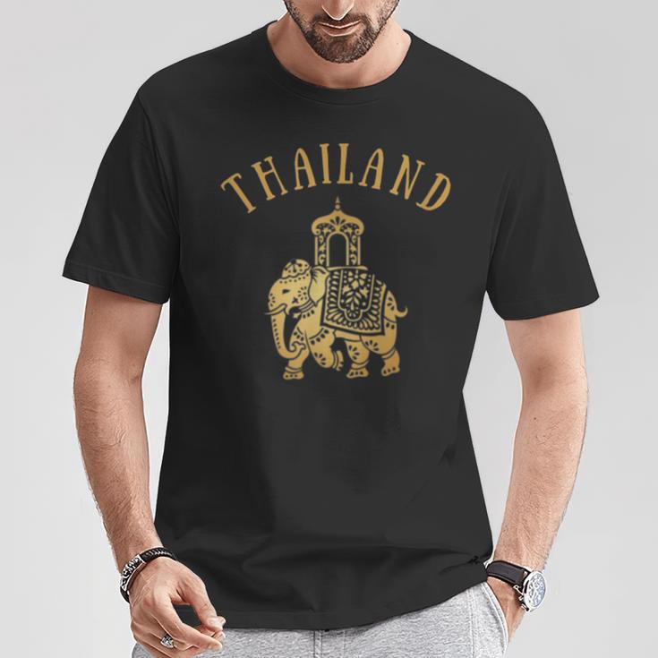 タイ旅行象のお土産。 Tシャツ 面白い贈り物