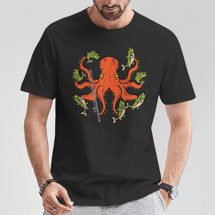 タコ釣り 面白い釣りフィアマンアングラーメンズ レディース キッズ Tシャツ 面白い贈り物