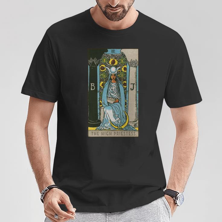 タロットカード The High Priestess ビンテージカード2 長袖tシャツ Tシャツ 面白い贈り物