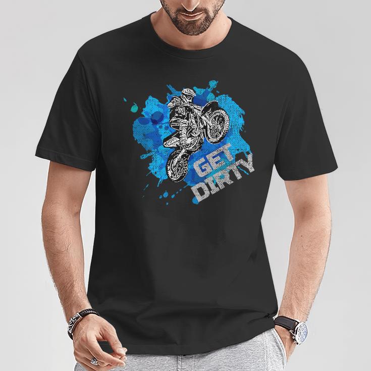 ダーティオフロードバイクダートバイクオートバイマッドスポーツを入手 Tシャツ 面白い贈り物