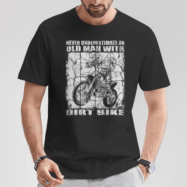 ダートバイクオールドマン Tシャツ 面白い贈り物