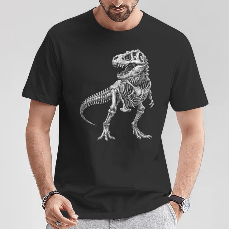 ティラノサウルス レックス スケルトン 化石 恐竜 解剖学 Tシャツ 面白い贈り物