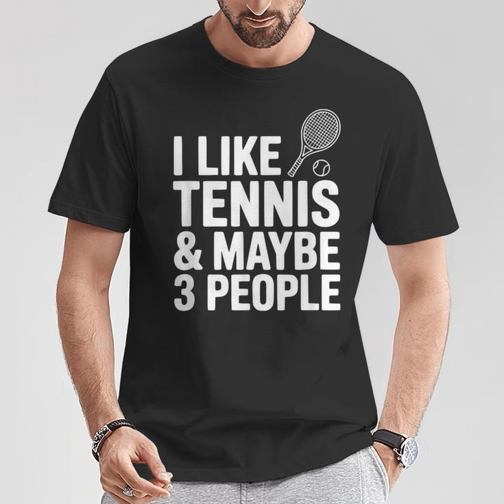テニスが好きでたぶん3人 Tシャツ 面白い贈り物