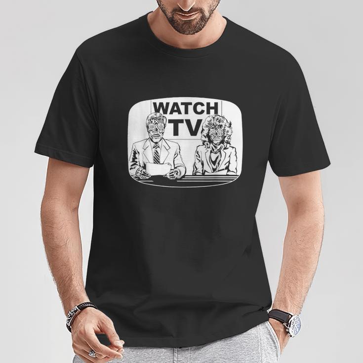 テレビを見る Tシャツ 面白い贈り物
