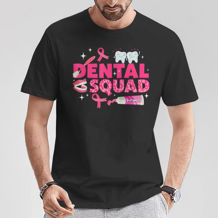 デンタルスクワッド 歯ピンクリボン 乳がん啓発 Tシャツ 面白い贈り物