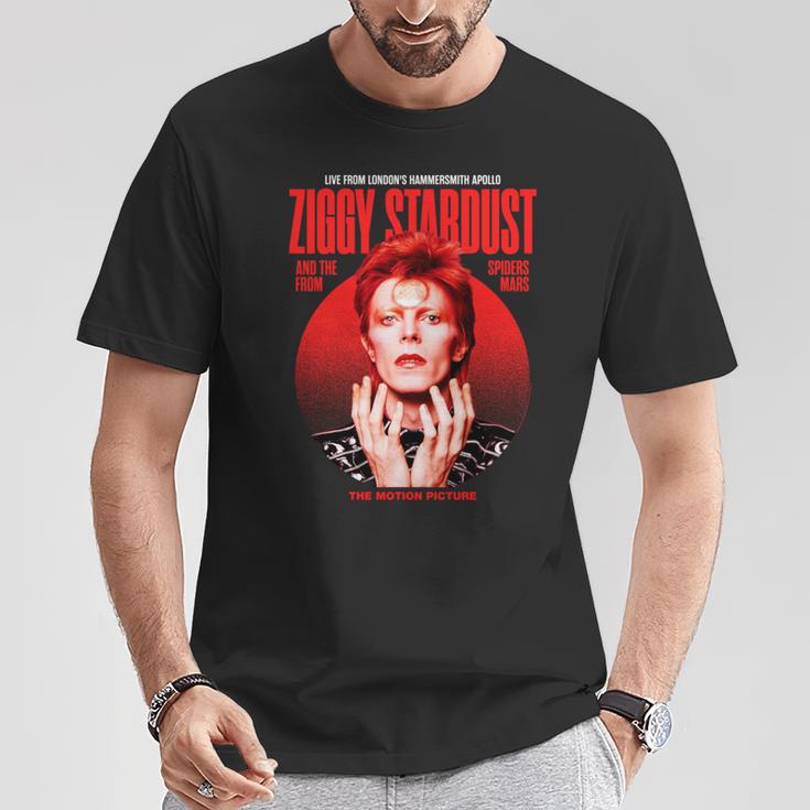 デヴィッド・ボウイ ジギー スターダスト モーションピクチャー カラー スキタ写真 長袖tシャツ Tシャツ 面白い贈り物
