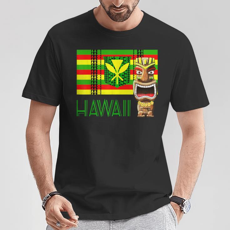 トライバル カナカ マオリ ポリネシア ティキ マスク トーテム Tシャツ 面白い贈り物