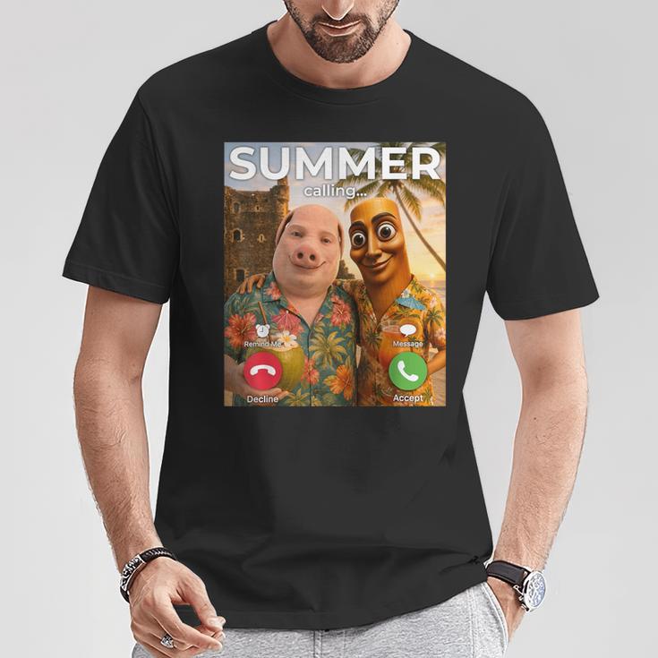 トロピカル ビーチ 夏 ミーム ジョーク トゥン サフール ジョン ポーク 面白い Tシャツ 面白い贈り物