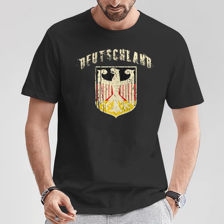 ドイツ ビンテージ フラッグ バナー 紋章 イーグル Tシャツ 面白い贈り物