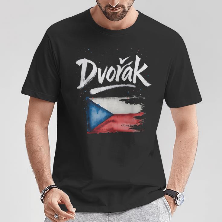 ドヴォルザーク チェコの旗 チェコの名前 Tシャツ 面白い贈り物